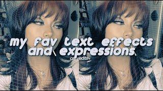 my fav text effects and expressions | after effects  CASVEDITS