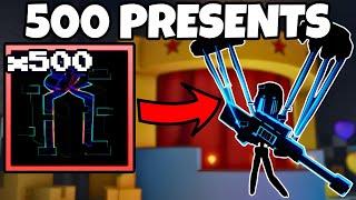 OPENING OVER 500 GLITCHED PRESENTS in Roblox Five Nights TD (FNTD)