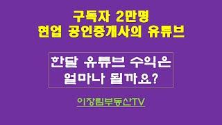 구독자 2만, 현업 공인중개사의 유튜브 광고수익은 얼마? (ft, 이장림부동산TV) / 이장림공인중개사