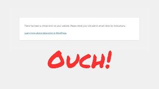 WordPress Critical Error on Your Website? Here's how to fix it!