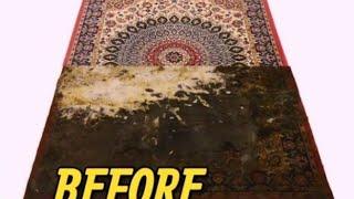 البساط يبدو وكأنه مدفون منذ 10 سنوات  Carpet cleaning is one of the most difficult stains ASMR