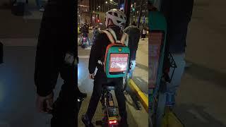 LED digital signage backpack, very creative #electronic #advertising #lcd #led #digitalsignage