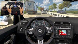 Driving Volkswagen POLO through Extreme Narrow Roads - Euro Truck Simulator 2 | Wheel Gameplay