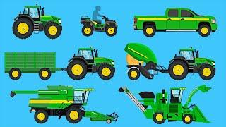 Farm Vehicles - Learn Farm Tractors, Harvesters, Trucks & More - Organic Learning