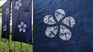 Hibiscus Flower Pattern with Shibori Dye || Nui Shibori Tutorial