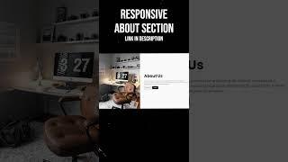 Responsive About Section with HTML & CSS Tutorial #html #css #webdevelopment #webdesign #web #coding