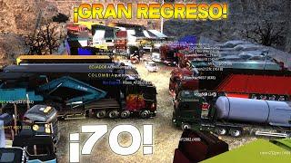 ¡EL CONVOY MÁS GRANDE DE MI HISTORIA! | CONVOY MASIVO | Euro Truck Simulator 2