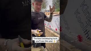 The best bricklaying hack since profiles ##bricklaying #bricklayer #construction #flemishbond