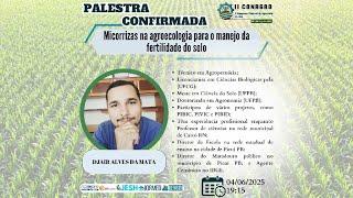 Palestra: Micorrizas na agroecologia para o manejo da fertilidade do solo