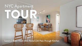 NYC Apartment Tour: Luxury 2 Bed, 2 Bath UES Rental Pass-Through Kitchen (The Somerset, D-Line)