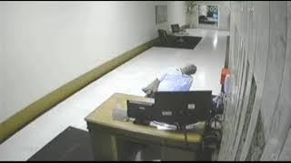 PORTEIRO DORME E LADRÃO LEVA O MONITOR / PORTARIA 24 HRS