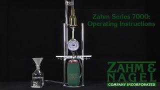 Zahm Series 7000 New Style Air Tester: Operating Instructions