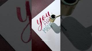 Magical lettering using a fluid writer pen! #shorts #calligraphy #lettering #art #artwork