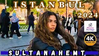 Istanbul Walking Street: Sultanahmet District Turkey's Top Tourist Destination | Nov 2024 (4K)