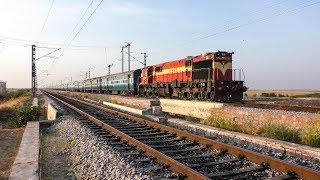 Magnificent Looking GTL WDM3D With Nanded Express at Speed - Indian railways