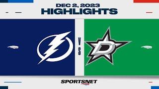 NHL Highlights | Lightning vs. Stars - December 2, 2023