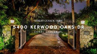 Miami Luxury Home For Sale: 5400 Kerwood Oaks Dr, Coral Gables, FL 33156