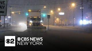 Snow coating New Jersey roads, causing icy conditions