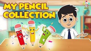 My Pencil Collection | Stationery SWITCH-UP Challenge | English Moral Stories | English Cartoon