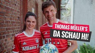 Challenge von Fußball-Nationalspielerin Sarah Zadrazil & Thomas Müller. Welche FC Bayern-25 gewinnt?