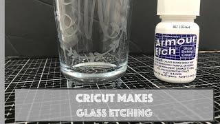 Easy Glass Etching Under 5 Mins using Armour Etch Cream and Cricut Vinyl Stencil || Great Gift Idea