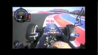 F1 Guitar over Vettel´s USA 2012 pole lap