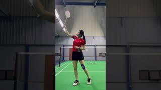 Arm rotation for backhand clear