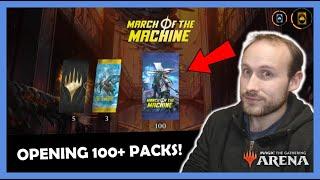 Opening 100+ MOM Packs & Golden Packs After Drafting for Big Value! | MTG Arena Economy Guide