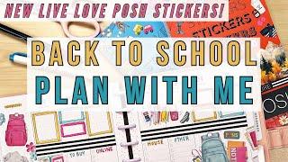 Plan With Me + Live Love Posh Fall Sticker Flip Through -Checklist Happy Planner Back to School 2024