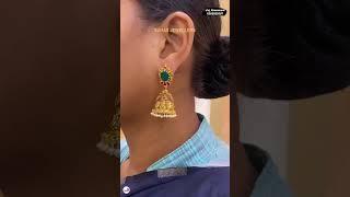 Gold Jhumkas Suhas Jewellery #slsj #goldjewellery #lightweight #lightweightearrings@brideessentials