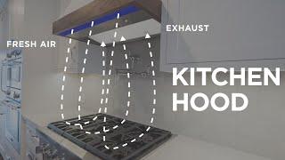 Kitchen exhaust and make up air all under one hood at NS Builders Lake Drive Custom