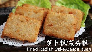 茶楼点心炸萝卜糕/菜头糕 Dim Sum Fried Radish Cake/Caitou Kueh