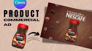 How to Make a Product Commercial using Canva | Coffee Commercial Ad for Nescafe