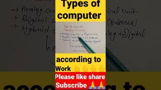 types of the computer according to work #shorts #shortsvideo #youtubeshorts .