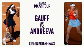 Coco Gauff vs. Mirra Andreeva | 2025 Rome Quarterfinal | WTA Match Highlights