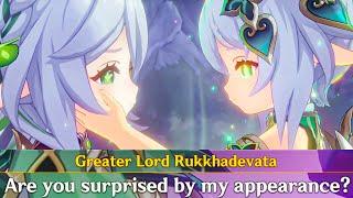 NAHIDA Meets RUKKHADEVATA Cutscene Genshin Impact Archon Quest