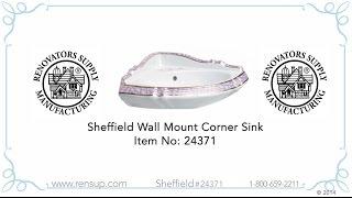 Rose Sheffield Wall Mount Corner Sink | Renovator's Supply