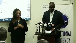 NEMA Press Briefing - Subtropical Storm Nicole