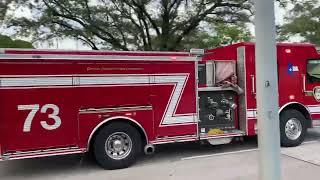 Engine 73 responding in the alief district