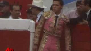 Raw Video: Bullfighter Arrested for Fleeing Bull