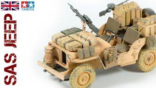 British SAS Jeep in desert pink camo (Tamiya 1/35 scale model)