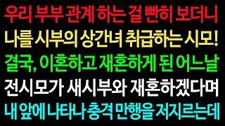 실화사연-우리 부부 관계 하는 걸 빤히 보더니 나를 시부의 상간녀 취급하는 시모! 결국, 이혼하고 재혼하게 된 어느날 /노후/사연/오디오북/인생이야기