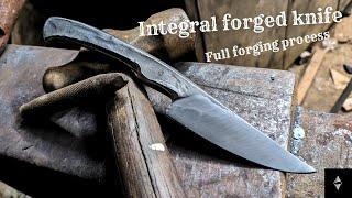 Forging an Integral Blacksmith Knife – The Uncut Process | Full Build