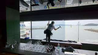해운대 해변 카페 3M 단열필름 시공 현장