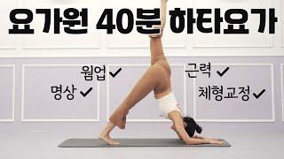 요가원처럼 40분 하타요가 l 웜업부터 명상까지 풀시퀀스 l 다이어트요가