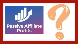 Passive Affiliate Profits Review - Legit System?