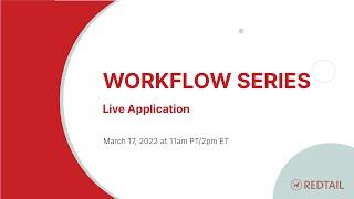 Workflow Series 2022 - Live Application