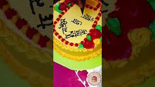 Hand writing tricks on cake#trending #homemade #cakedecorating #unique #handwriting #shorts