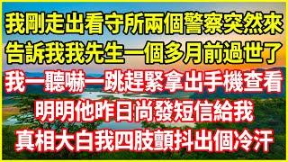 我剛走出看守所兩個警察突然來，告訴我我先生一個多月前過世了！我一聽嚇一跳趕緊拿出手機查看！明明他昨日尚發短信給我！真相大白我四肢顫抖出個冷汗！#幸福人生 #深夜淺談 #伦理故事 #人生哲學 #為人處世