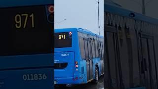 Отправление ЛиАЗа 6213.65 №011836 по маршруту 971 (Метро Потапово-Сосенское)